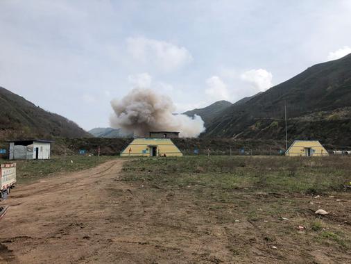爆破作业现场